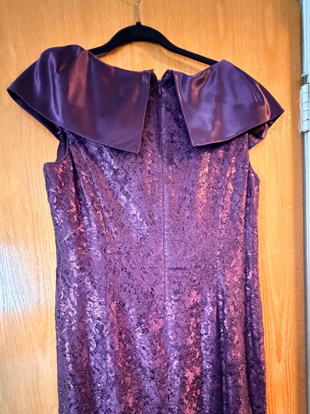 Camille La Vie Deep Purple Lace Midi Dress